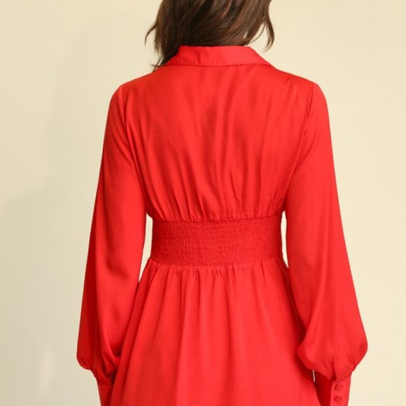 33. Scarlet Red Corset Top - Picture 4 of 4